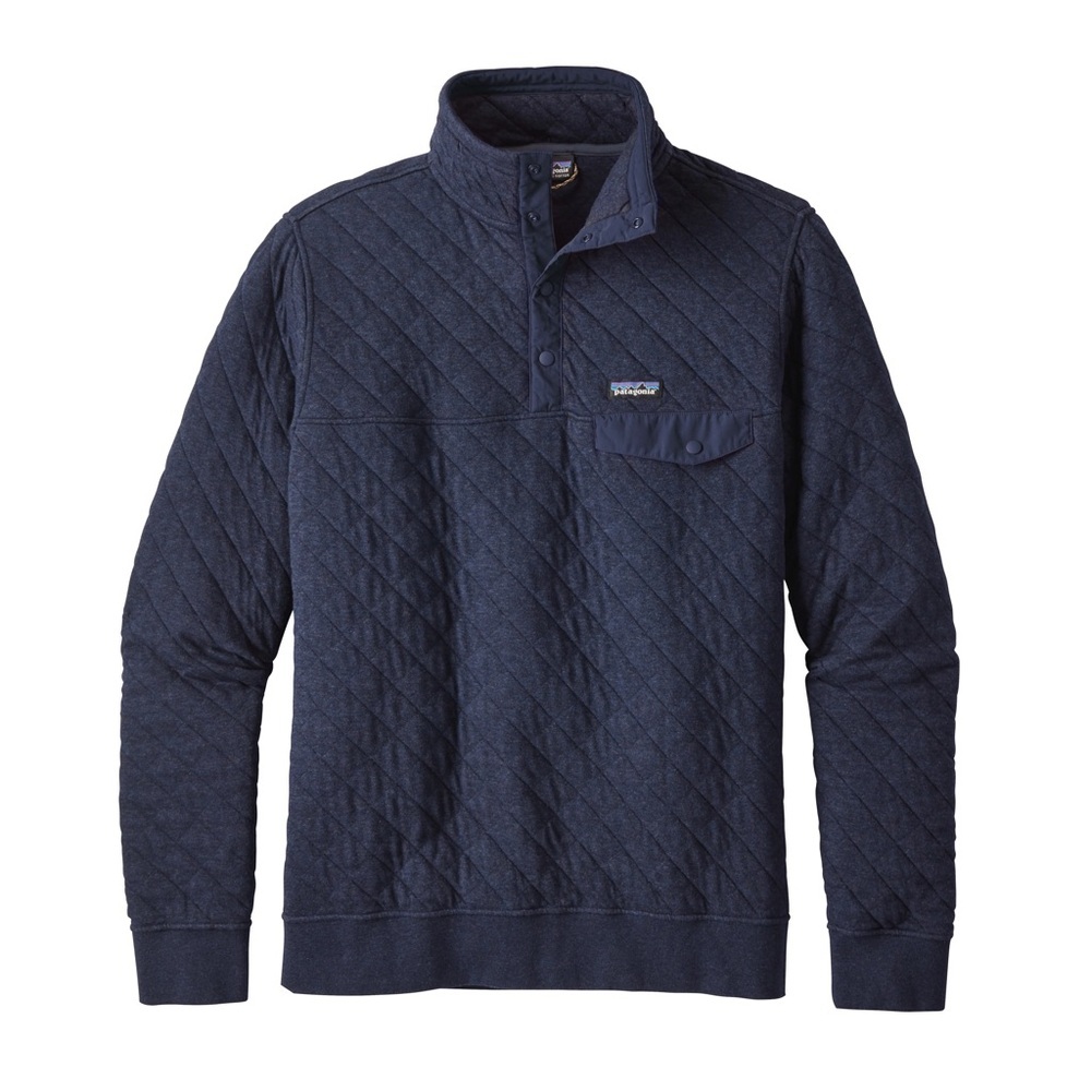 PATAGONIA QUILT SNAP-T PULLOVER Sweatshirt Navy Blue Size XS Classic Unisex